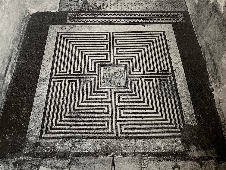 Floor in the House of the Labyrinth in Pompeii