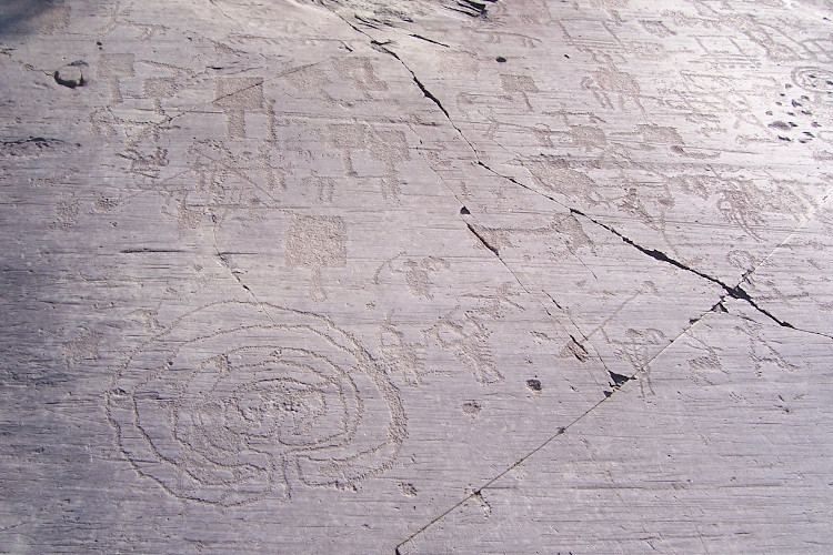 Labyrinth carved into the rocks at Naquane