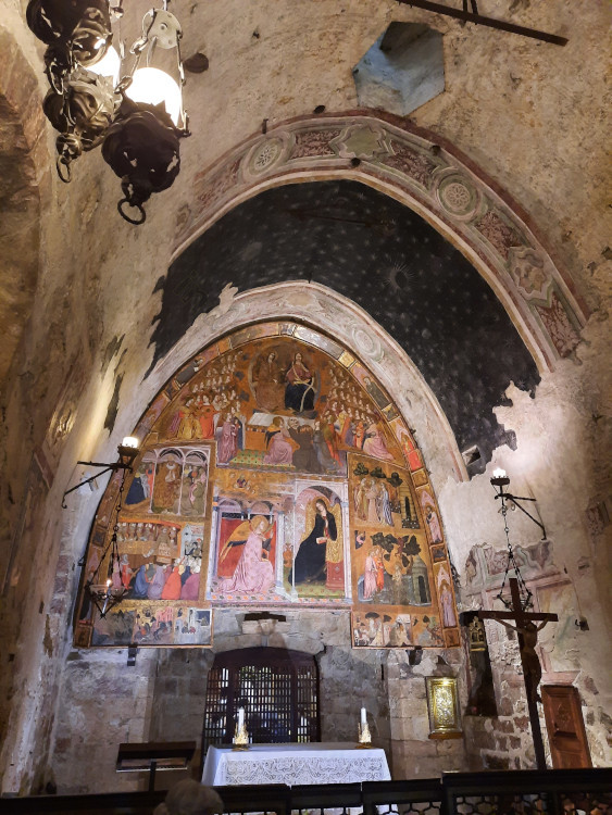 The interior of the Portiuncula in Assisi
