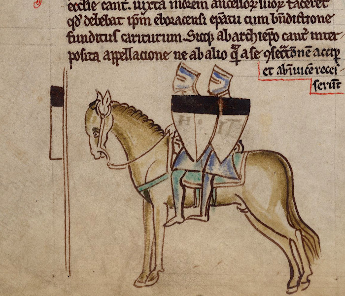 A depiction of the Knights Templar. Matthew Paris