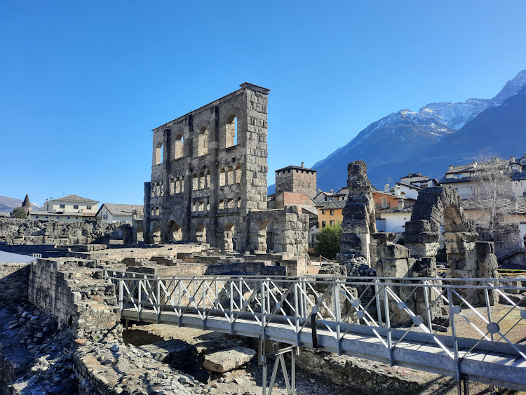 A view of the remains of Augusta Praetoria