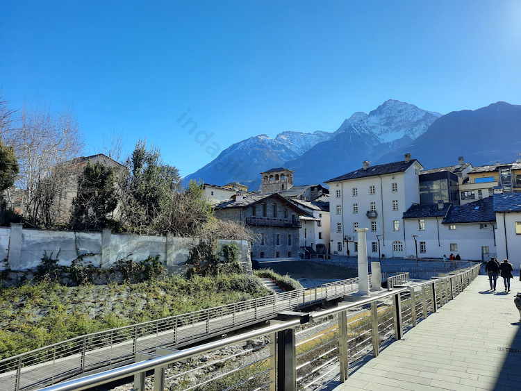 The remains of the Roman Forum area in Aosta