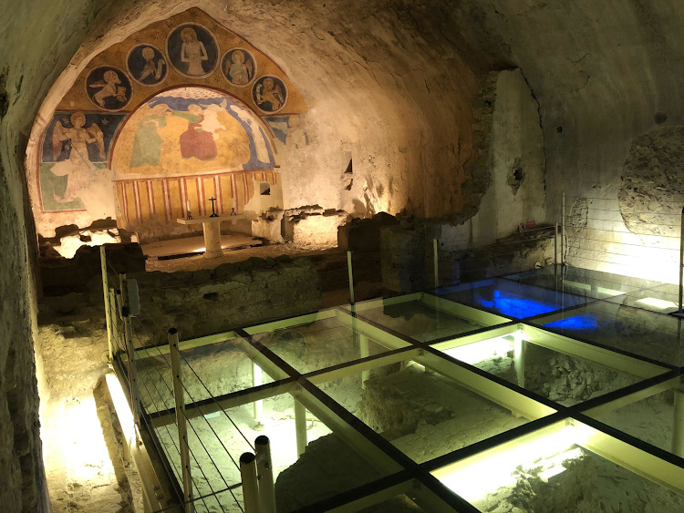 Excavations in the church of Santa Maria della Rupe in Narni