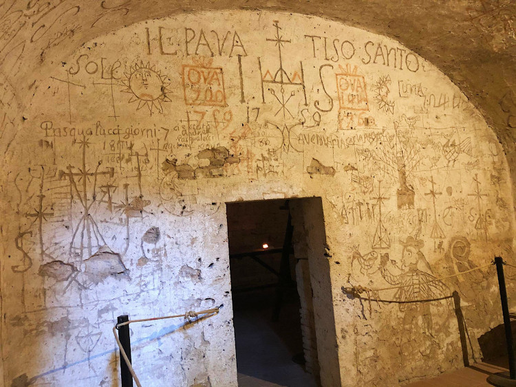 The graffiti in Lombardini’s cell