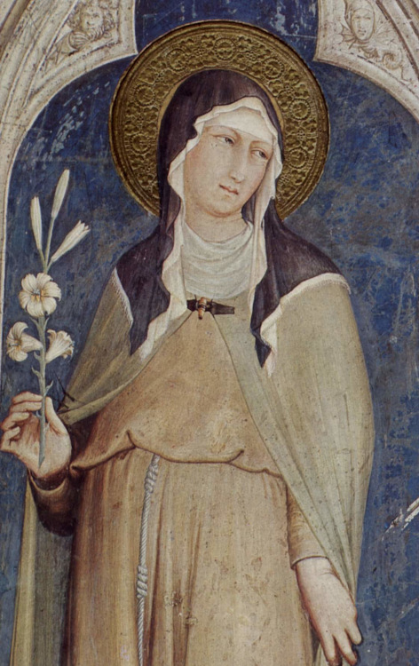 Saint Clare, painting by Simone Martini