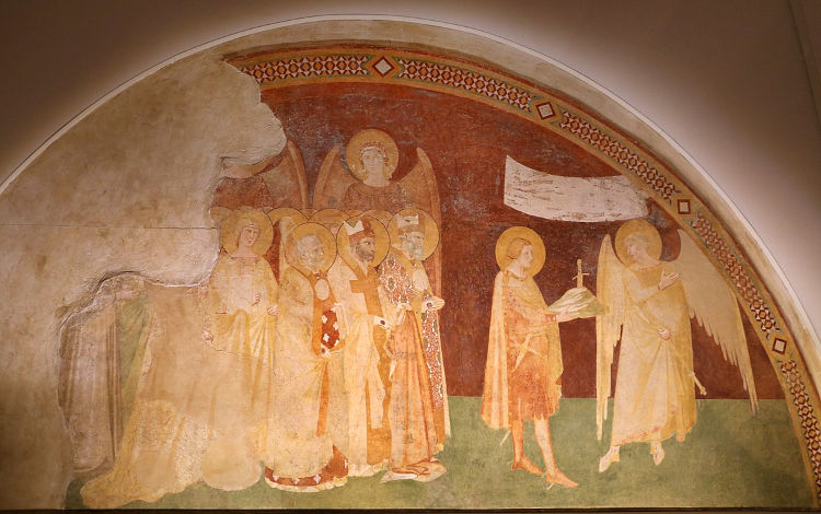 San Galgano in un affresco di Ambrogio Lorenzetti