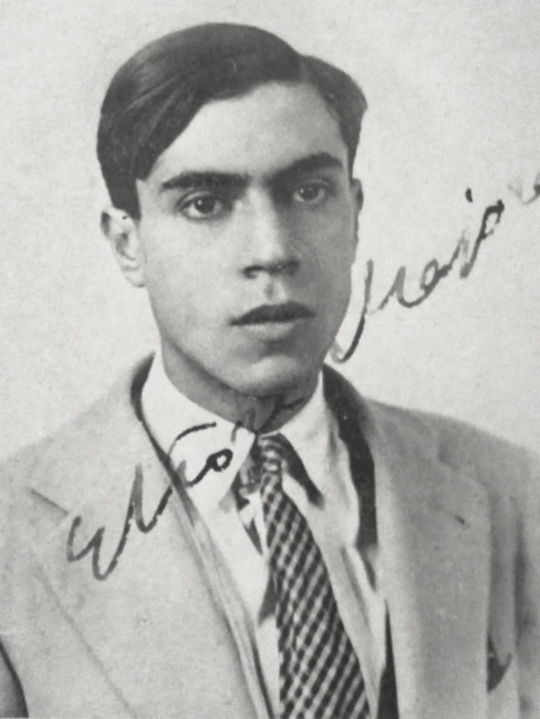 Fotografia con firma di Ettore Majorana