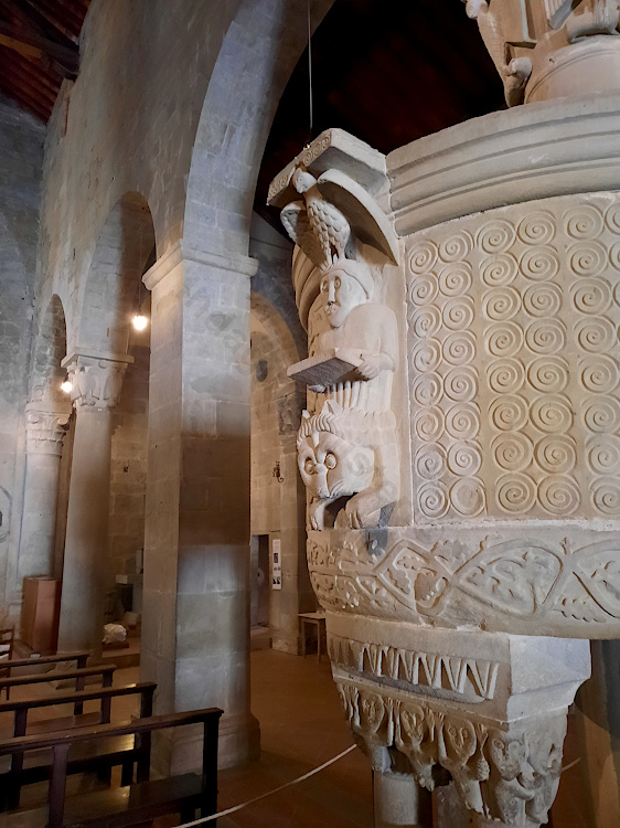 Il tetramorfo nel pulpito della Pieve di Gropina