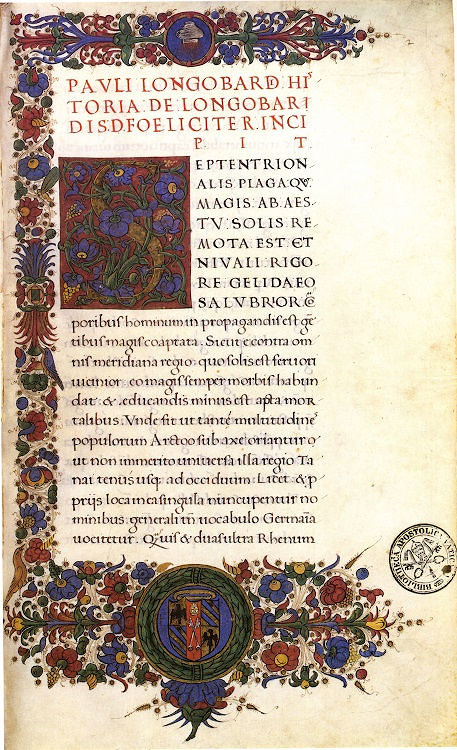 Historia Langobardorum di Paolo Diacono Urbinas Lat. 984