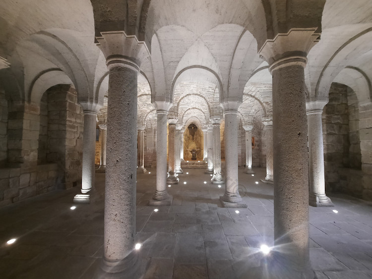 La cripta dell'Abbazia di San Salvatore sul Monte Amiata