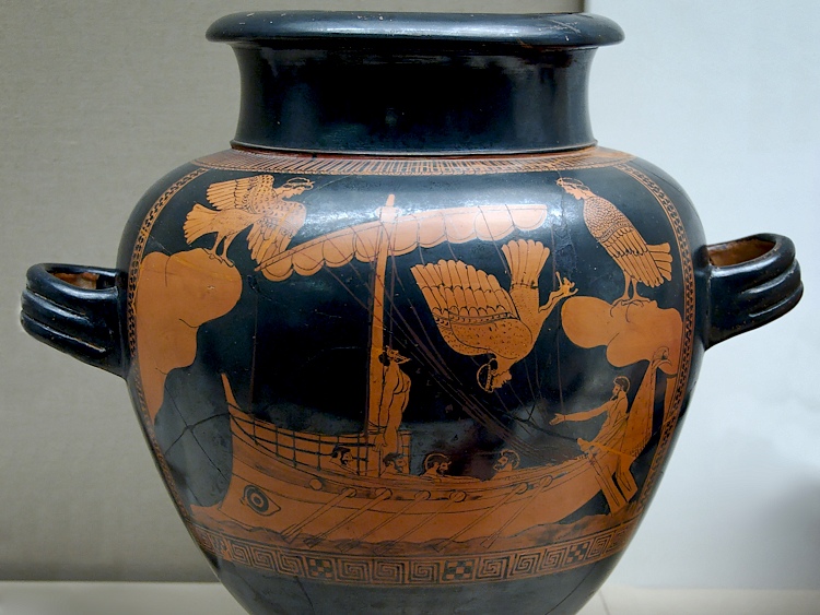 Ulisse e le sirene in uno stamnos conservato al British museum